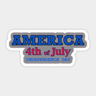 America 4th of July Independence Day Sticker